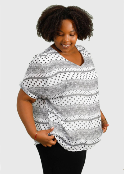 Turiana Lielo izmēru blūze ar rakstu