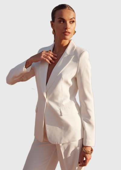 Saida white blazer