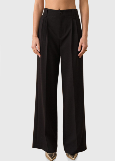 Selena black wide leg pants