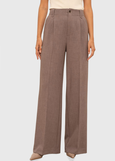 Selena brown wide leg pants