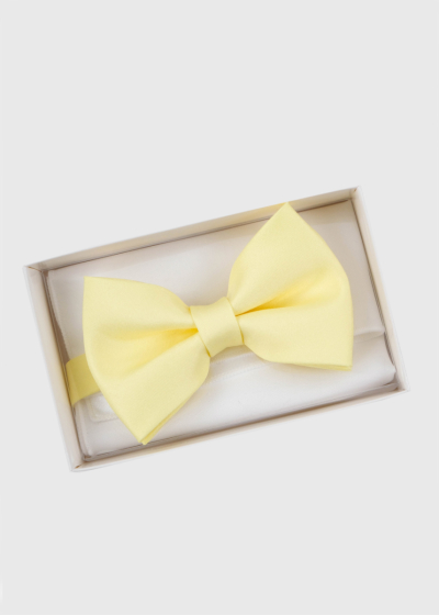 Yellow men's bow tie