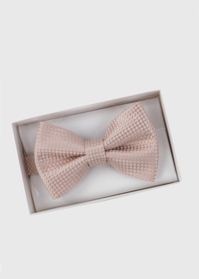 Beige men's bow tie