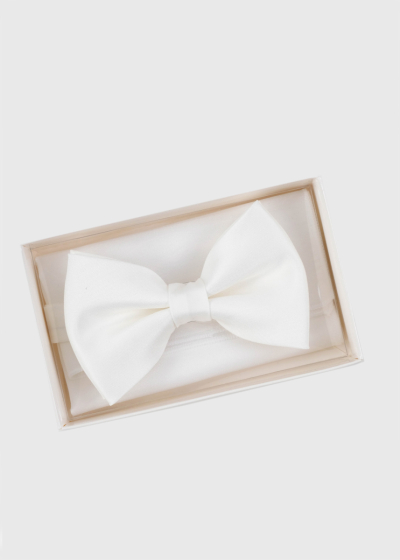 White men's bow tie