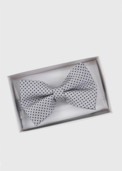 Slim polka dot bow tie