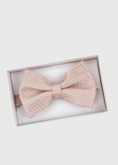 Beige men's bow tie