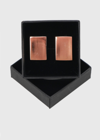 Gold rectangular cufflinks