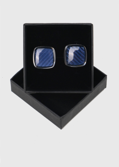 Blue men's cufflinks