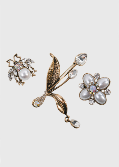 Rumeysa brooch with pearls