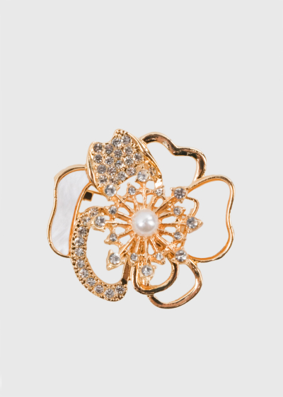 Rumaysa gold-colored brooch