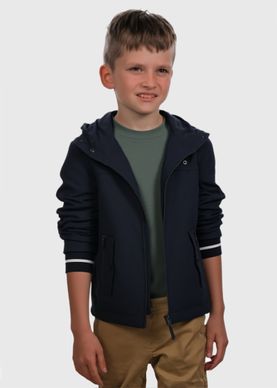 Rai dark blue jacket with hood