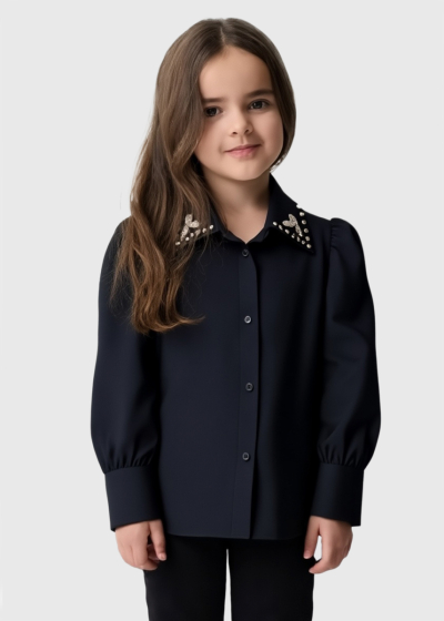 Rossana melna blūze ar spīguļiem