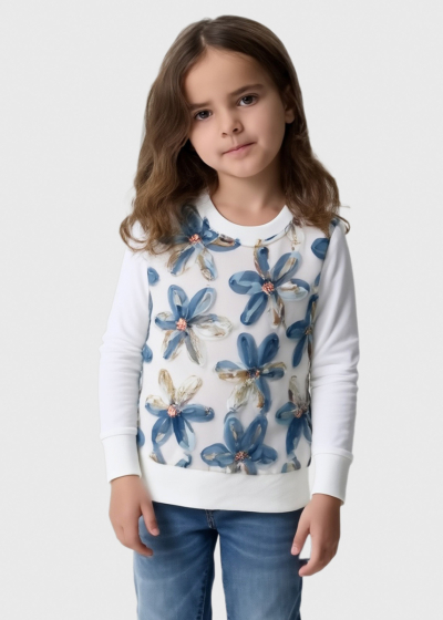 Rossana белый свитер с аппликацией