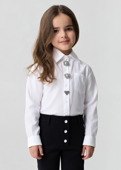 Roxanne white buttoned blouse