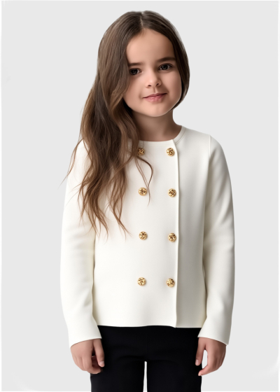 Ramilya white buttoned blazer