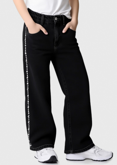 Rue black jeans with pearls