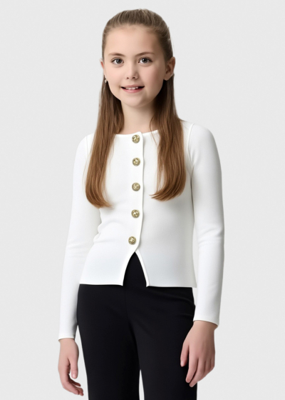 Rodica white buttoned blazer