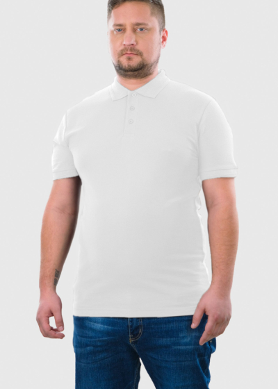 Berkant Plus Size white Polo Shirt