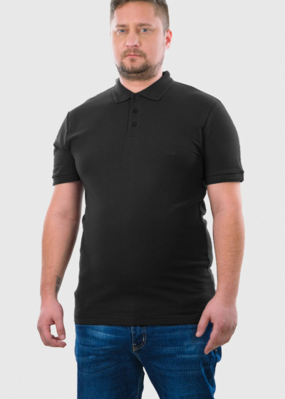 Berkant Plus Size black Polo Shirt