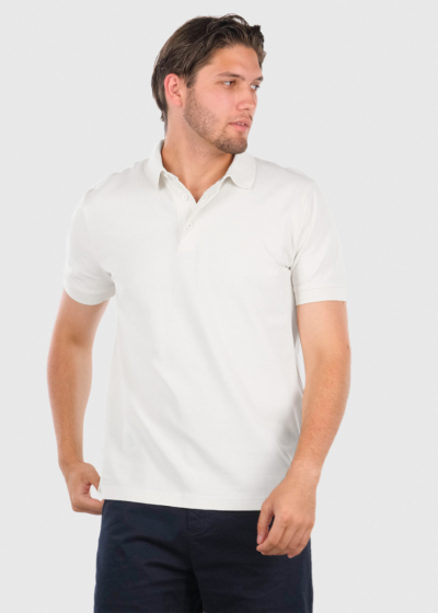 Aleman balts polo krekls