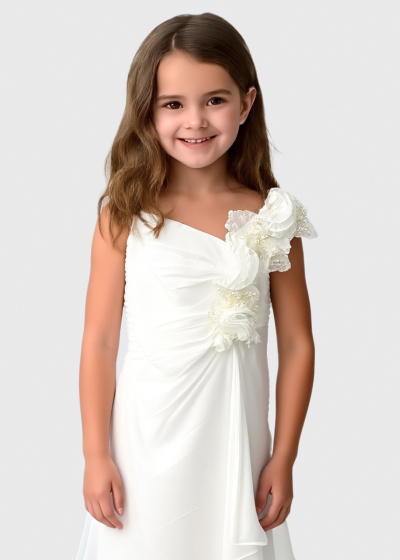 Korra white dress with embellished upper