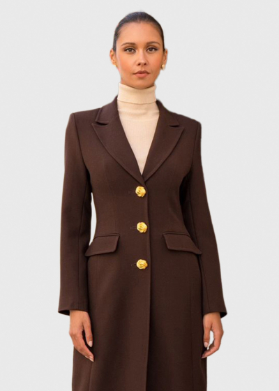 Nana Slim Fit brown coat