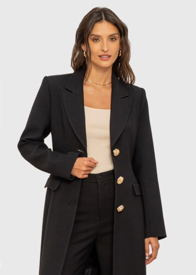 Nana Slim Fit black coat