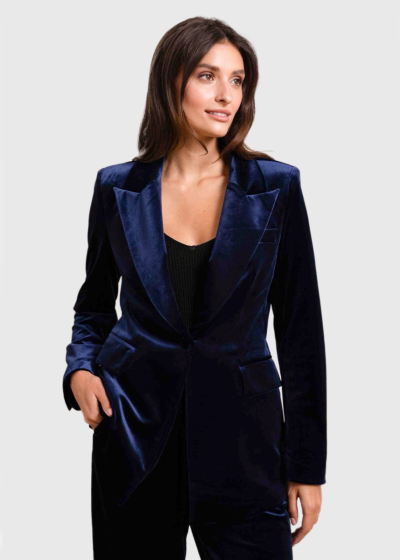 Nala Plus Size dark blue women's blazer