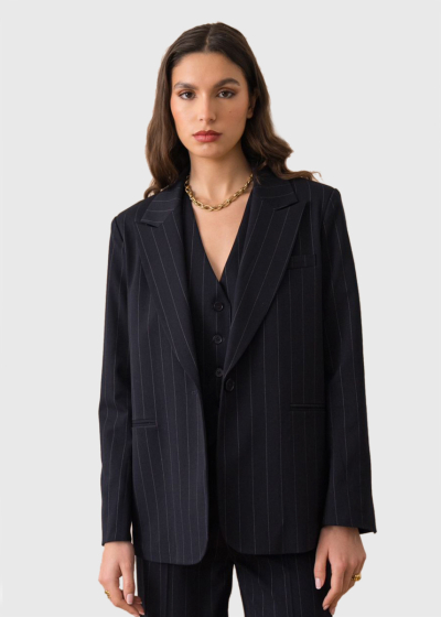 Aira dark blue striped blazer