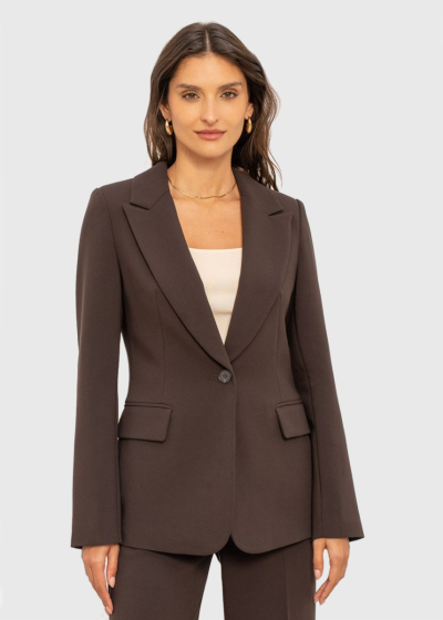 Stasia dark brown blazer
