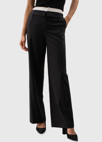 Azalea black striped pants