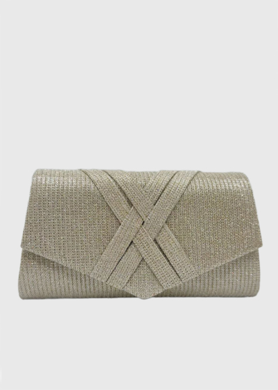 Noirin gold clutch