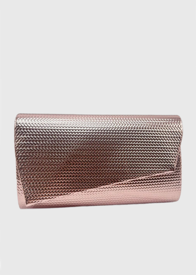 Nesta pink fold over clutch