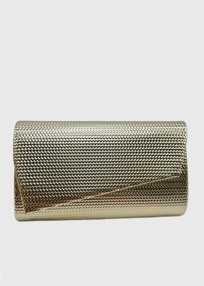 Nesta gold fold over clutch