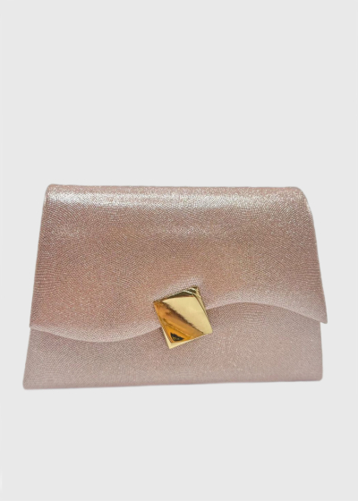 Natalina light pink clutch