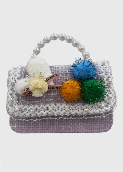 Naida light purple bag with applique