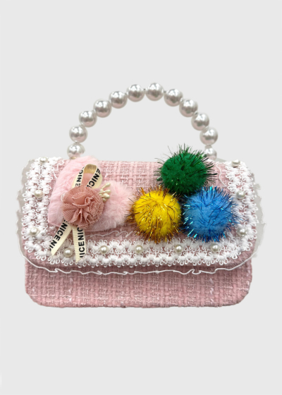 Naida pink bag with applique