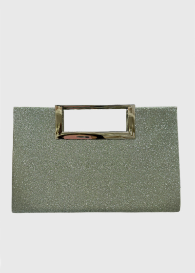 Jemina green sparkle clutch