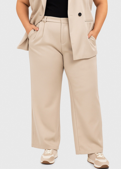 Tefia Plus Size beige pants