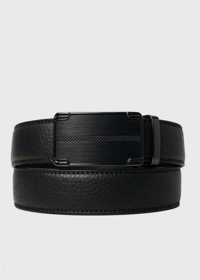 Nari black belt with metal buckle