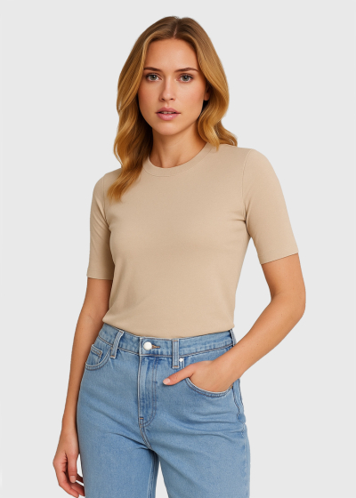 Tiana light beige women's t-shirt