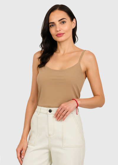 Tyrell beige cami strap top