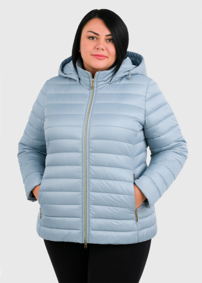 Zelda Plus Size light blue zipped jacket 