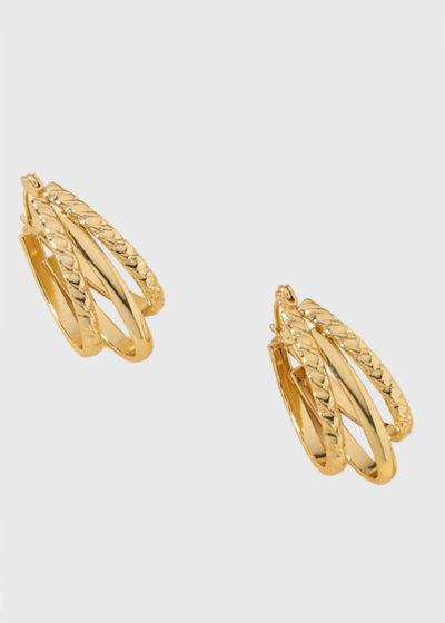 Louisiana gold-colored earrings