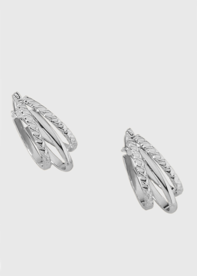 Louisiana silver-colored earrings