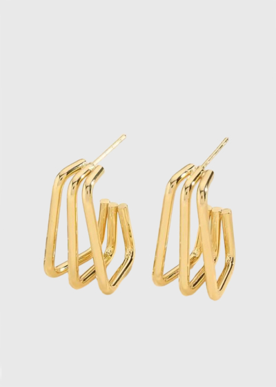 Lorena gold-colored earrings