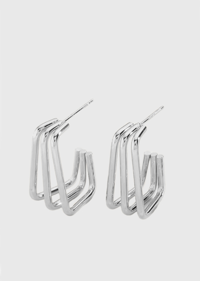 Lorena silver-colored earrings