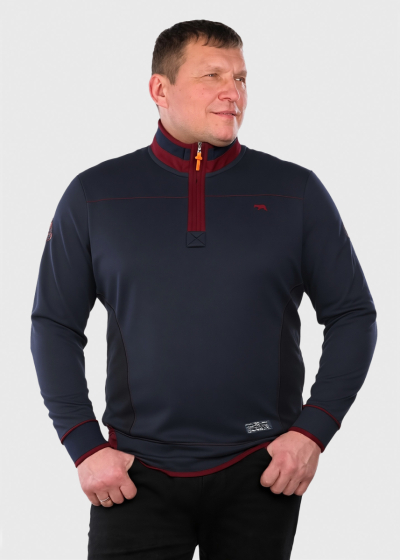 Loren темно-синий джемпер на молнии