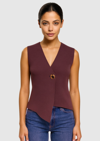 Amelia bordo vest with button
