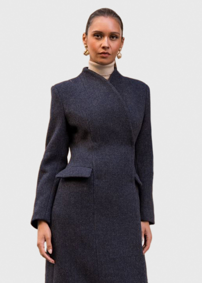 Lela Slim Fit dark blue coat
