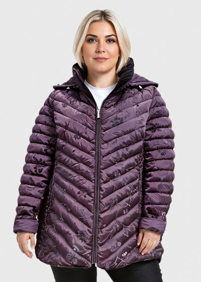 Lil Plus Size purple jacket with pattern